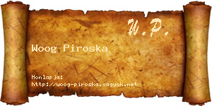 Woog Piroska névjegykártya