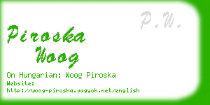 piroska woog business card